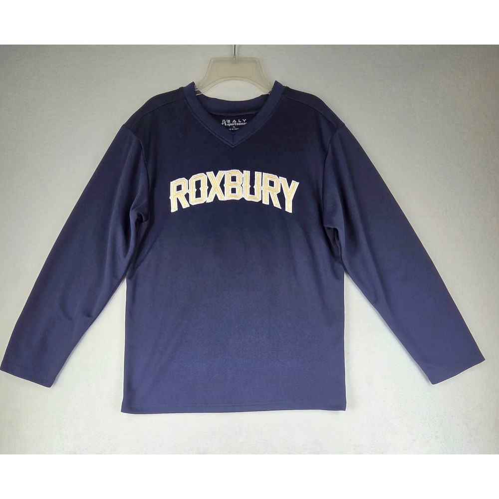 Healy Sportswear Roxbury Jersey Navy Blue Long Sleeve Number 6 Youth Large YL